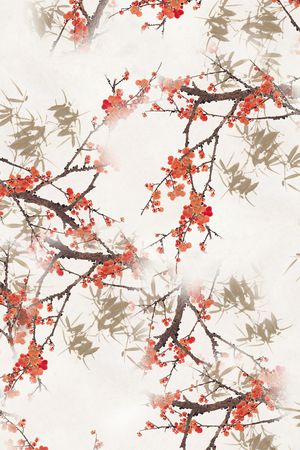 国画印花花型图片