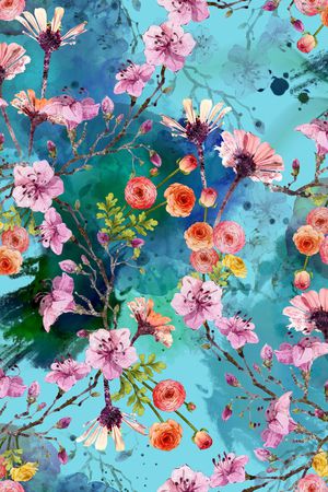 花卉印花花型图片