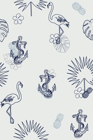 船锚印花花型图片