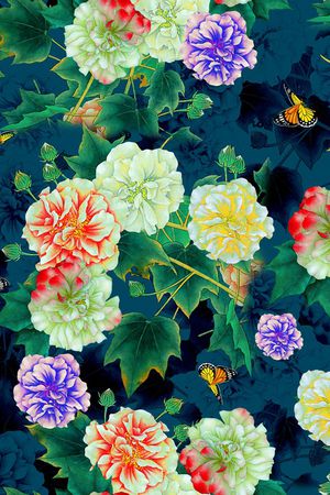 花卉印花花型图片