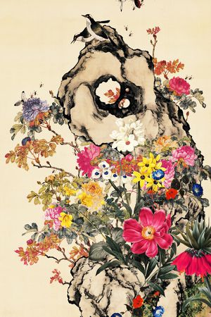 中老年印花花型图片