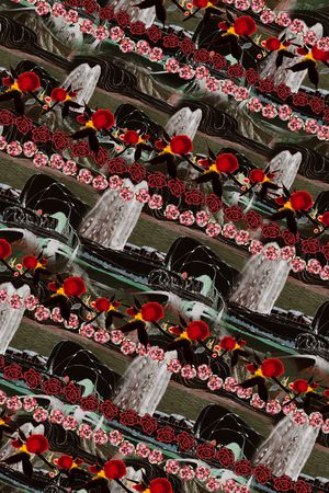 水彩花卉印花花型图片