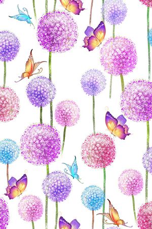 蒲公英印花花型图片