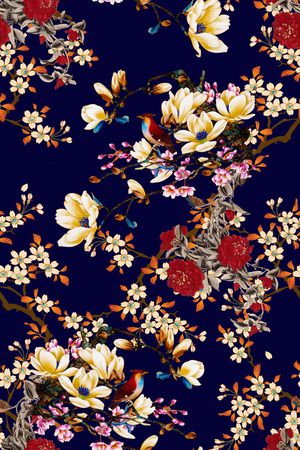 中国风印花花型图片