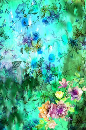 花卉印花花型图片