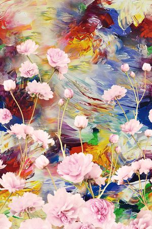 中老年印花花型图片