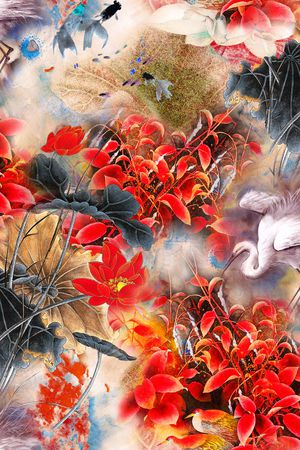 花卉印花花型图片