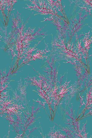 桃花印花花型图片