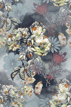 大牌风印花花型图片