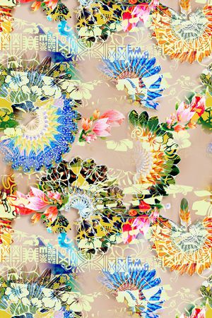 抽象印花花型图片