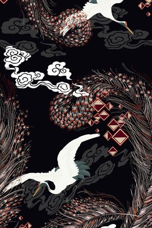 中国风印花花型图片