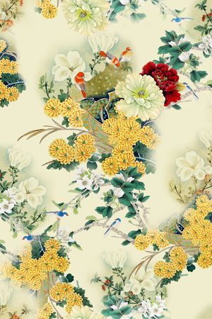 菊花印花花型图片