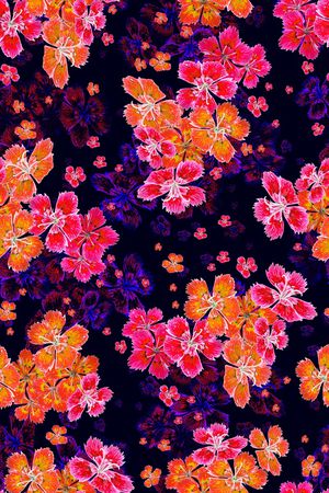 繁花花卉印花花型图片