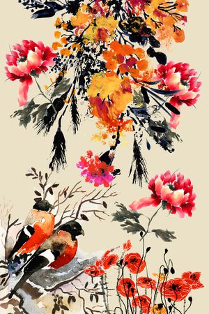 花卉印花花型图片