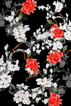 定位花印花花型图片