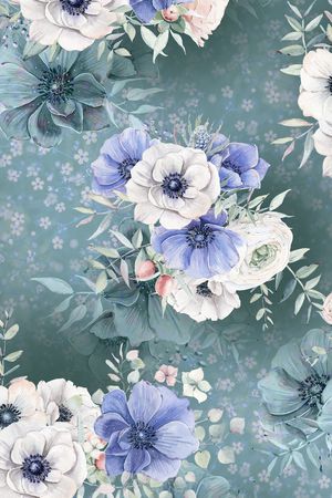满版散花印花花型图片