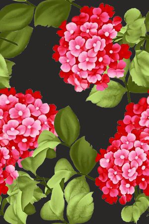 连衣裙印花花型图片