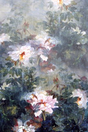 中国风定位花印花花型图片