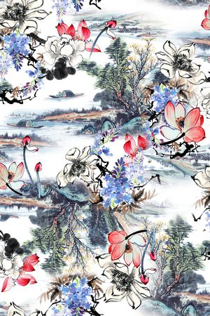 素雅印花花型图片