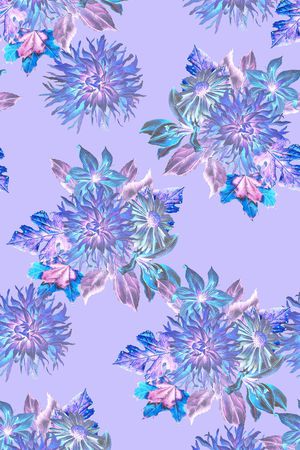 满版散花印花花型图片