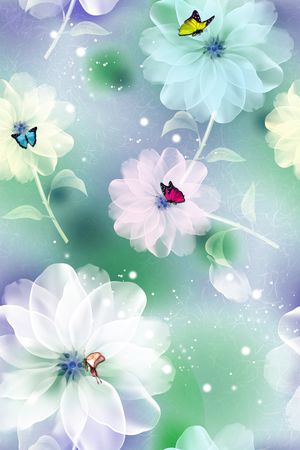 版画印花花型图片