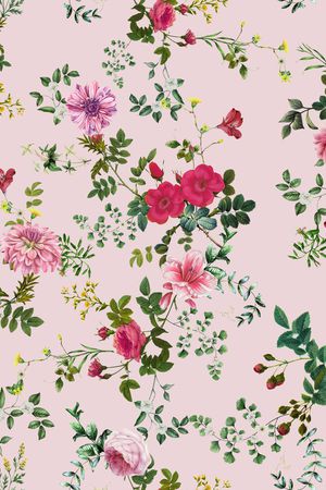 花鸟印花花型图片