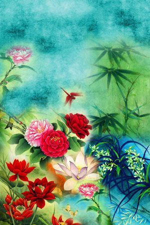 定位花印花花型图片