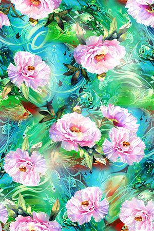 花卉印花花型图片