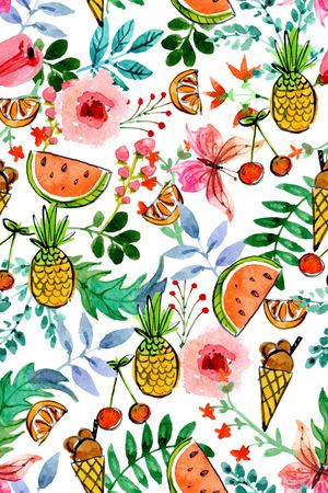 涂鸦印花花型图片