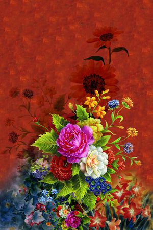 花卉印花花型图片