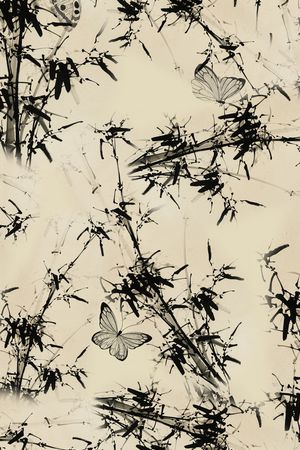 竹子印花花型图片