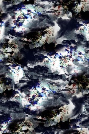 泼墨印花花型图片