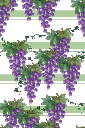 葡萄印花花型图片