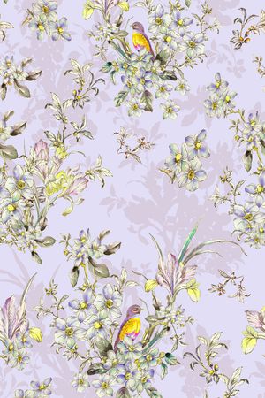 连衣裙印花花型图片