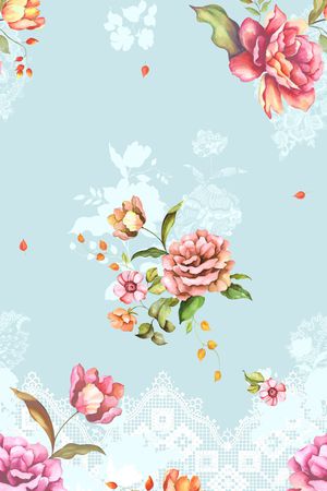 花卉印花花型图片