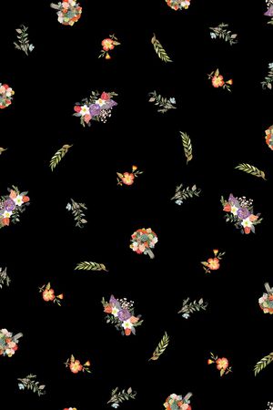 水彩花卉印花花型图片