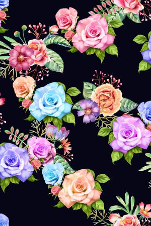 花卉印花花型图片