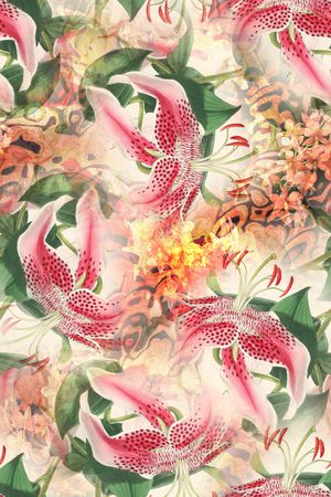 大花印花花型图片