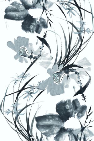 中国风印花花型图片