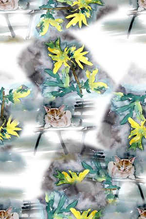 绘画印花花型图片