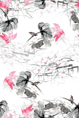 田园印花花型图片