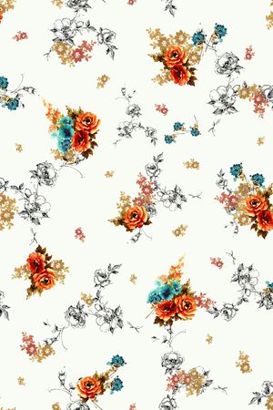 花卉印花花型图片