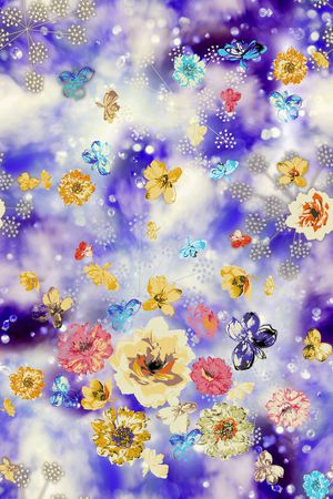 花卉印花花型图片