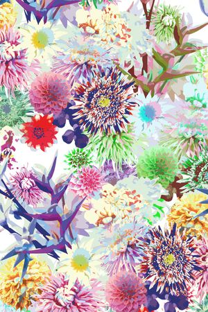 小碎花印花花型图片
