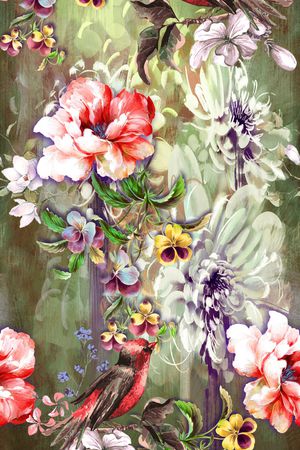 数码花型印花花型图片