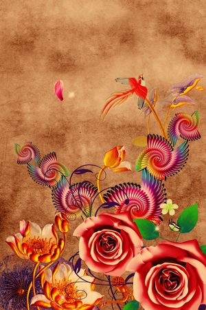 定位花印花花型图片