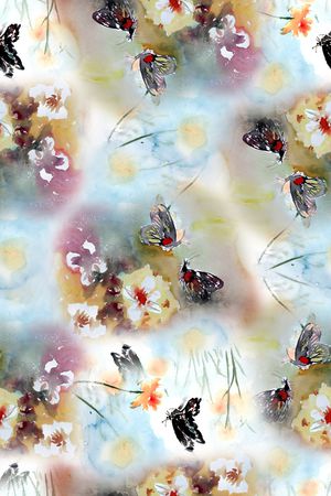 绘画印花花型图片