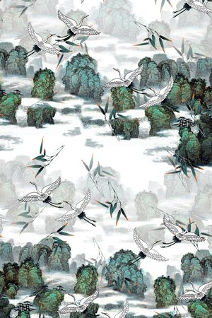 仙鹤印花花型图片