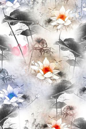花卉印花花型图片