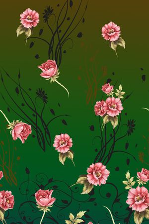 花卉印花花型图片